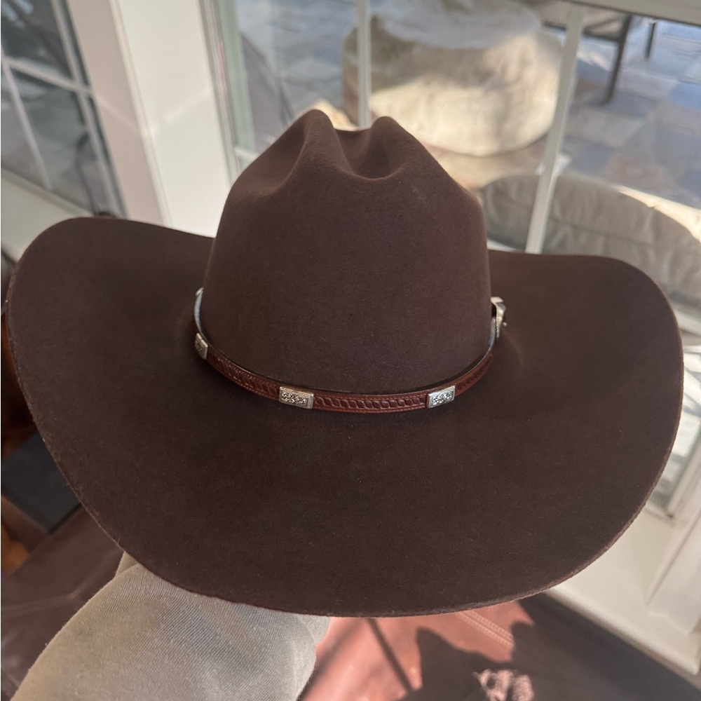 Chocolate Brown Felt Cowboy Hat with Hat Band 7 1/8